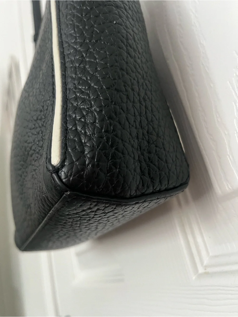 Kate Spade Black Pebbled Leather Crossbody Bag Gold Hardware